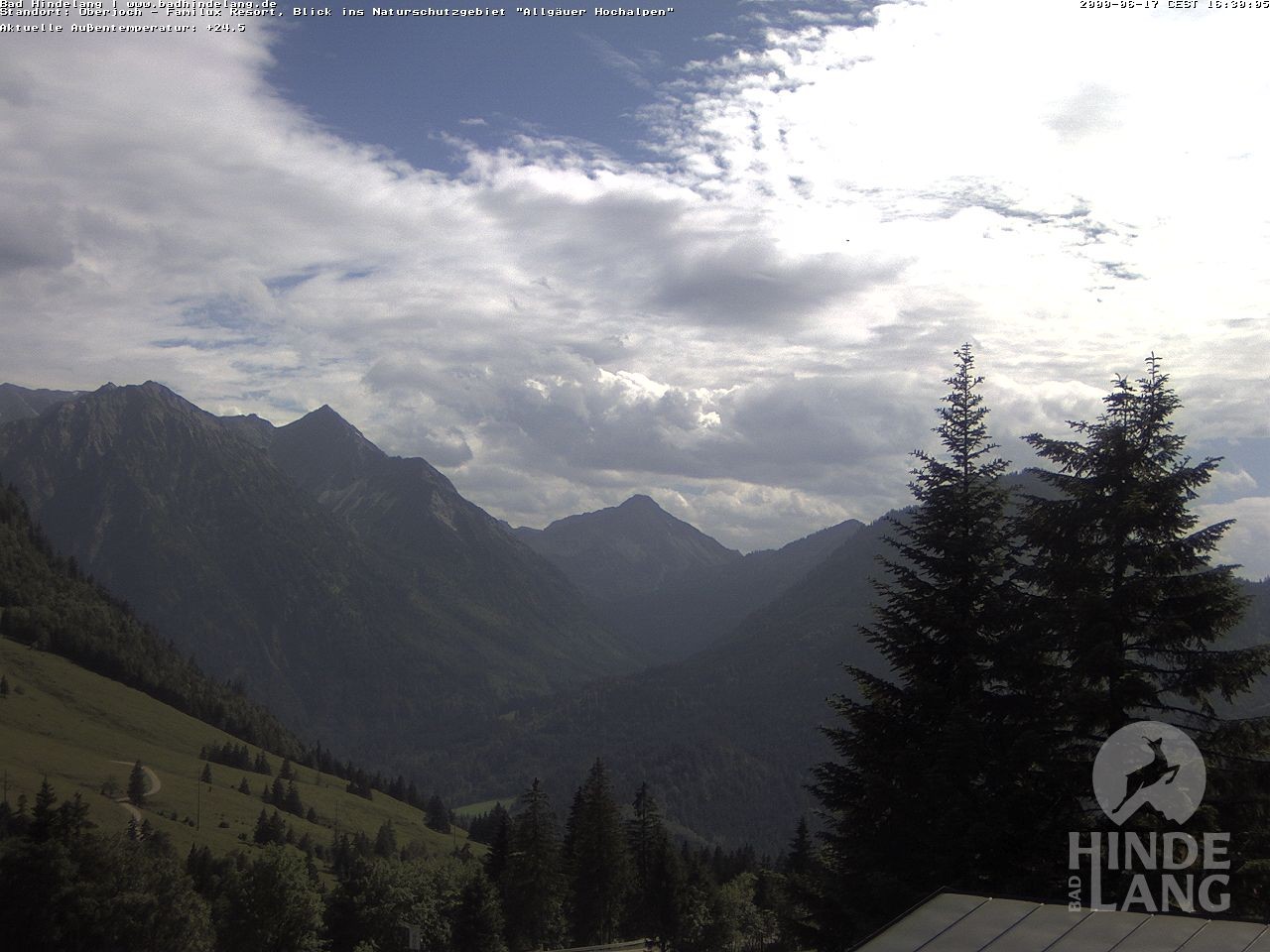 Archiv Foto Webcam Naturschutzgebiet "Allgäuer Hochalpen" vom Kinderhotel Oberjoch aus gesehen