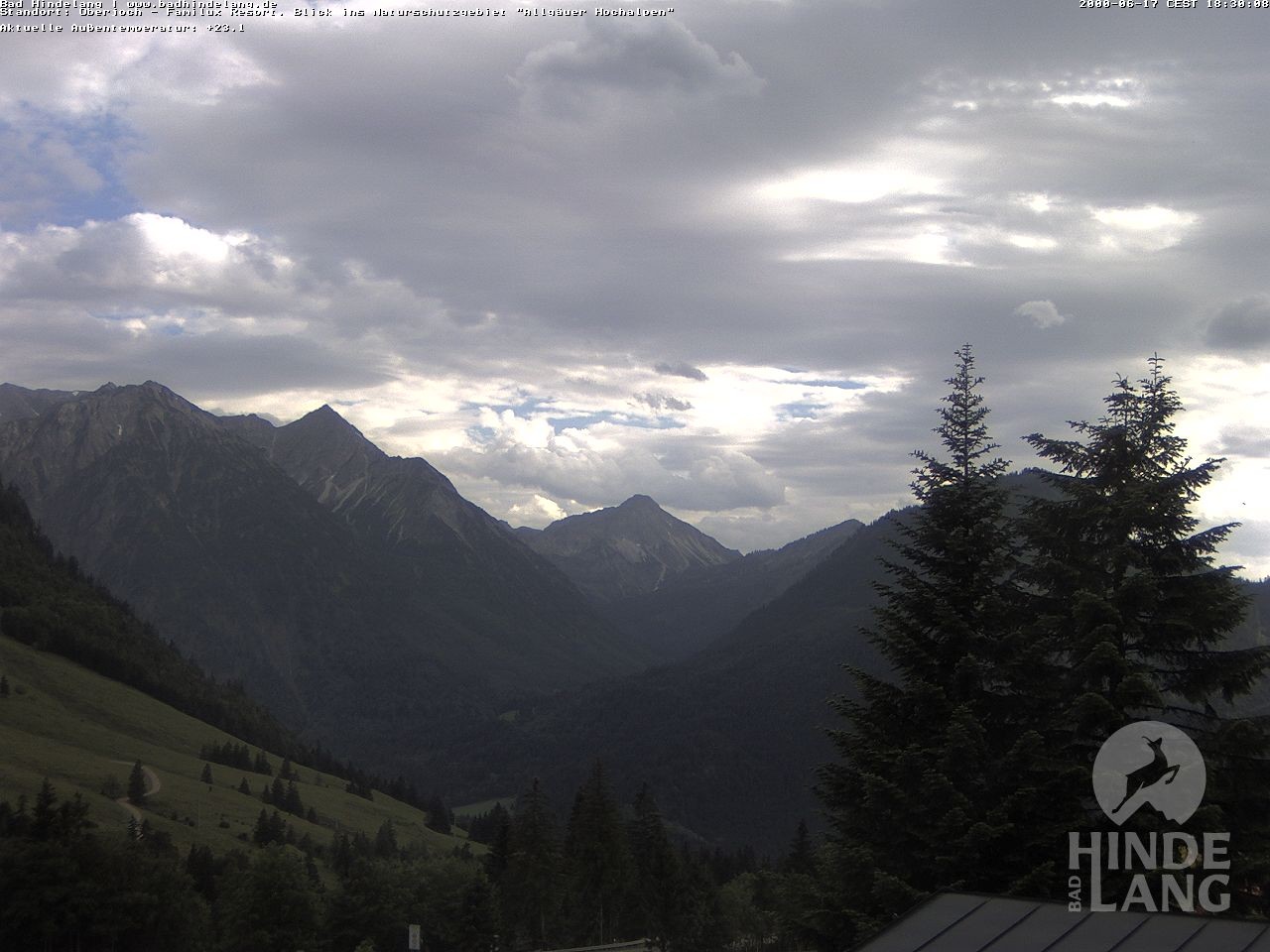 Archiv Foto Webcam Naturschutzgebiet "Allgäuer Hochalpen" vom Kinderhotel Oberjoch aus gesehen