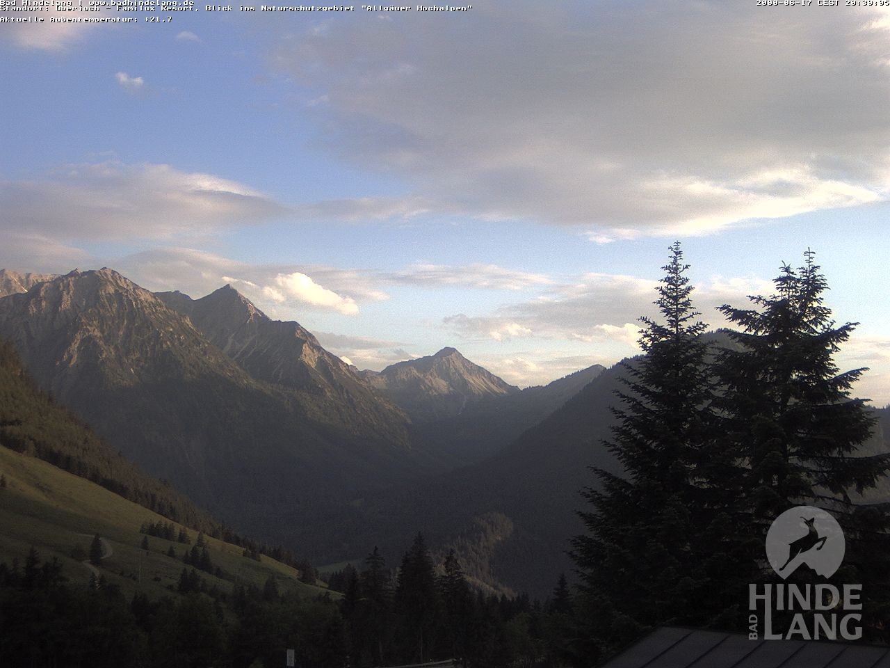 Archiv Foto Webcam Naturschutzgebiet "Allgäuer Hochalpen" vom Kinderhotel Oberjoch aus gesehen