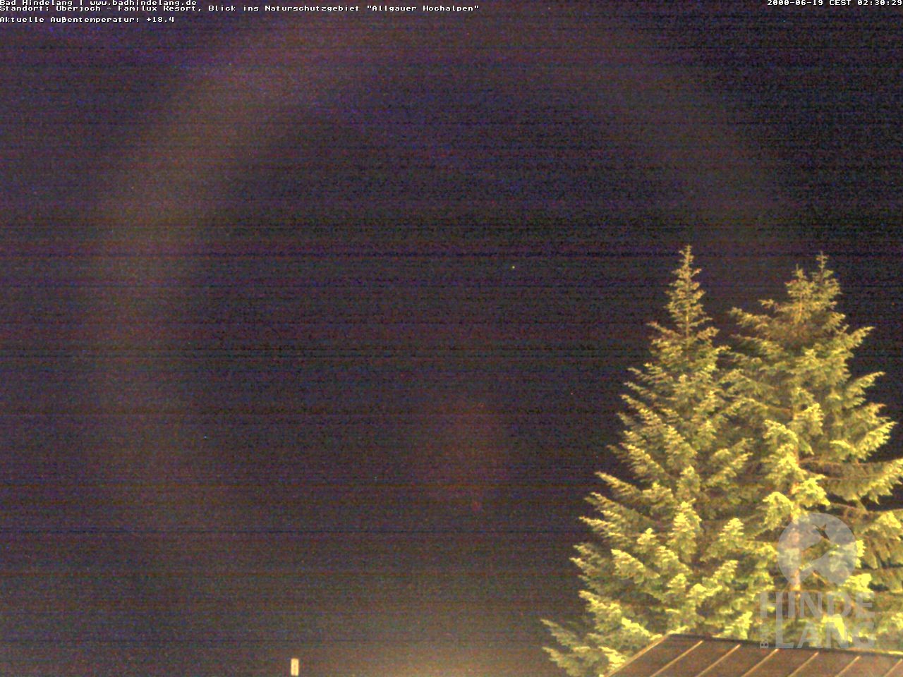 Archived image Webcam Kids hotel Oberjoch: view at the nature reseve "Allgäuer Hochalpen"