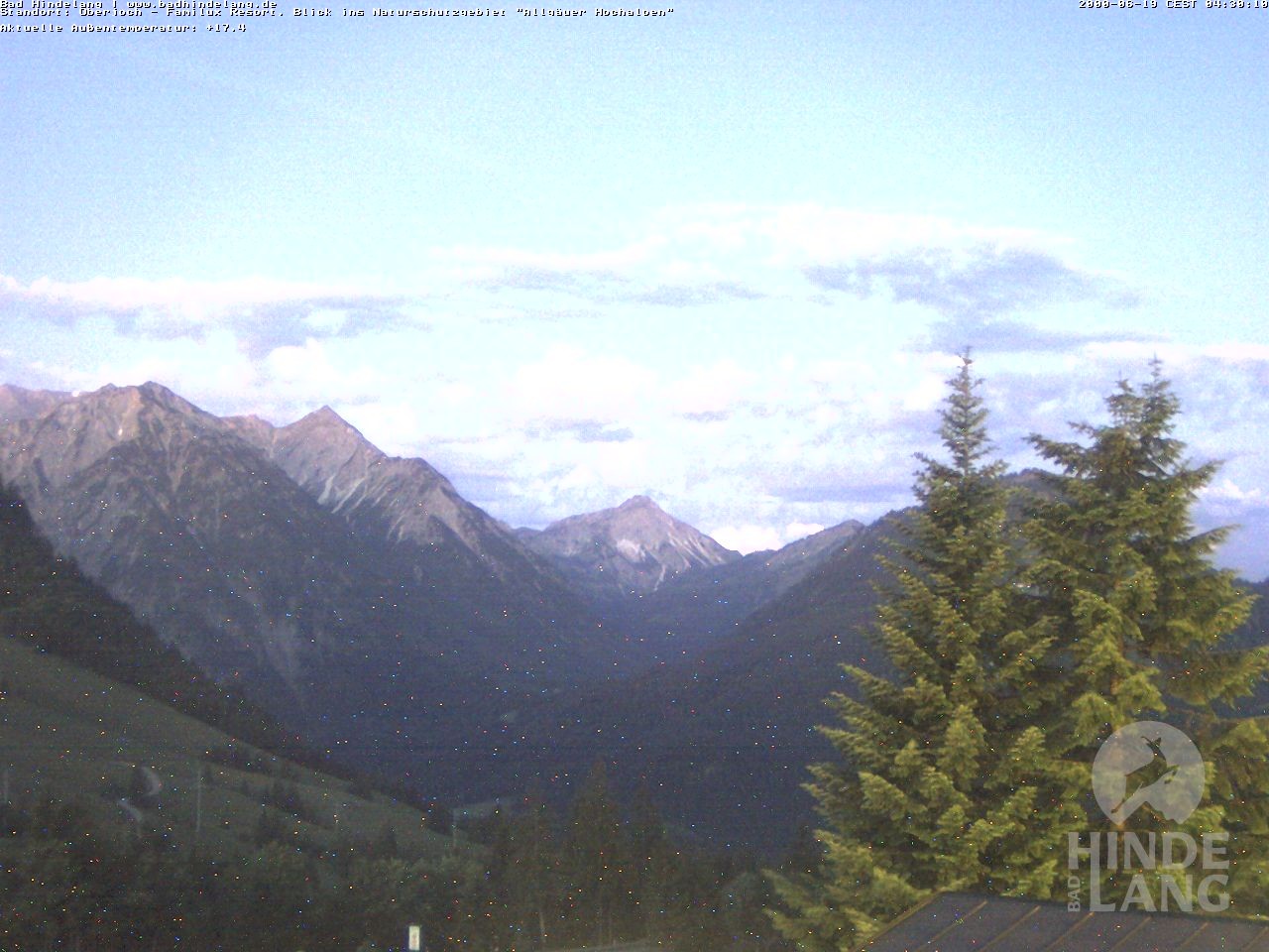 Archiv Foto Webcam Naturschutzgebiet "Allgäuer Hochalpen" vom Kinderhotel Oberjoch aus gesehen