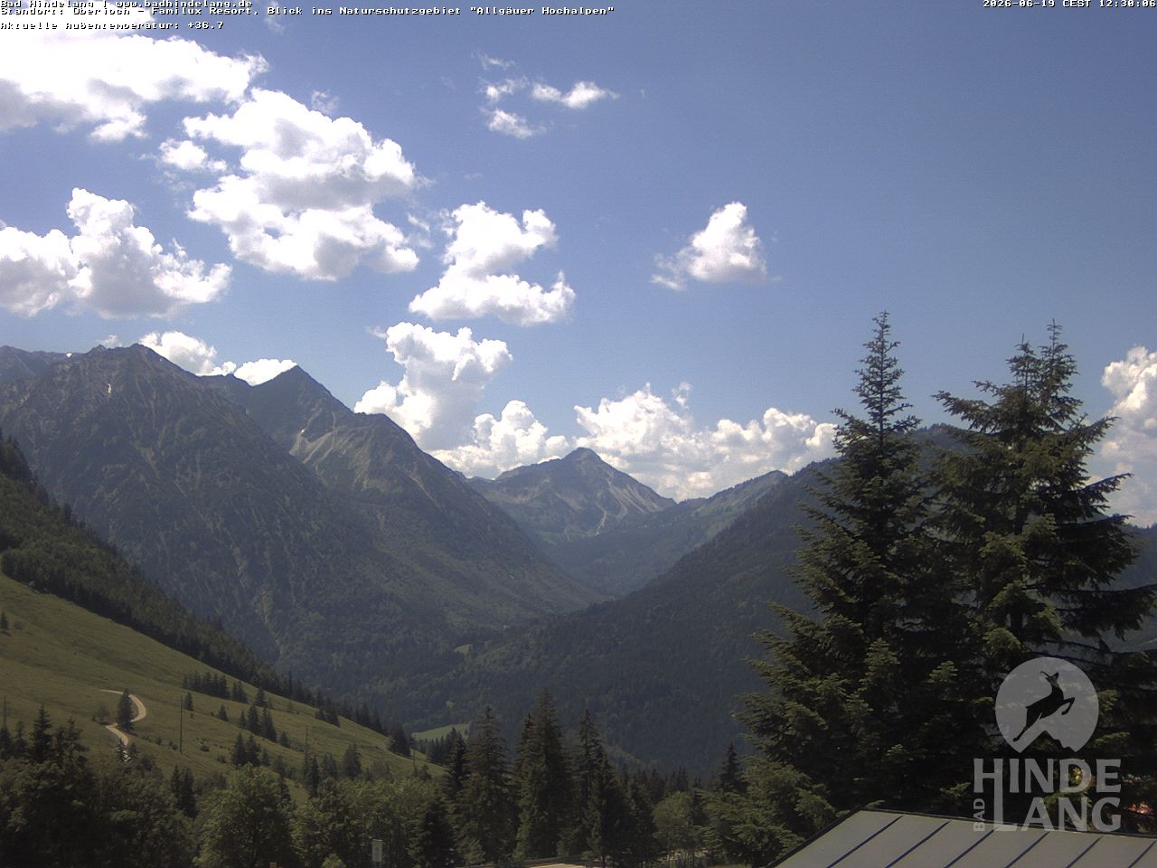 Archiv Foto Webcam Naturschutzgebiet "Allgäuer Hochalpen" vom Kinderhotel Oberjoch aus gesehen