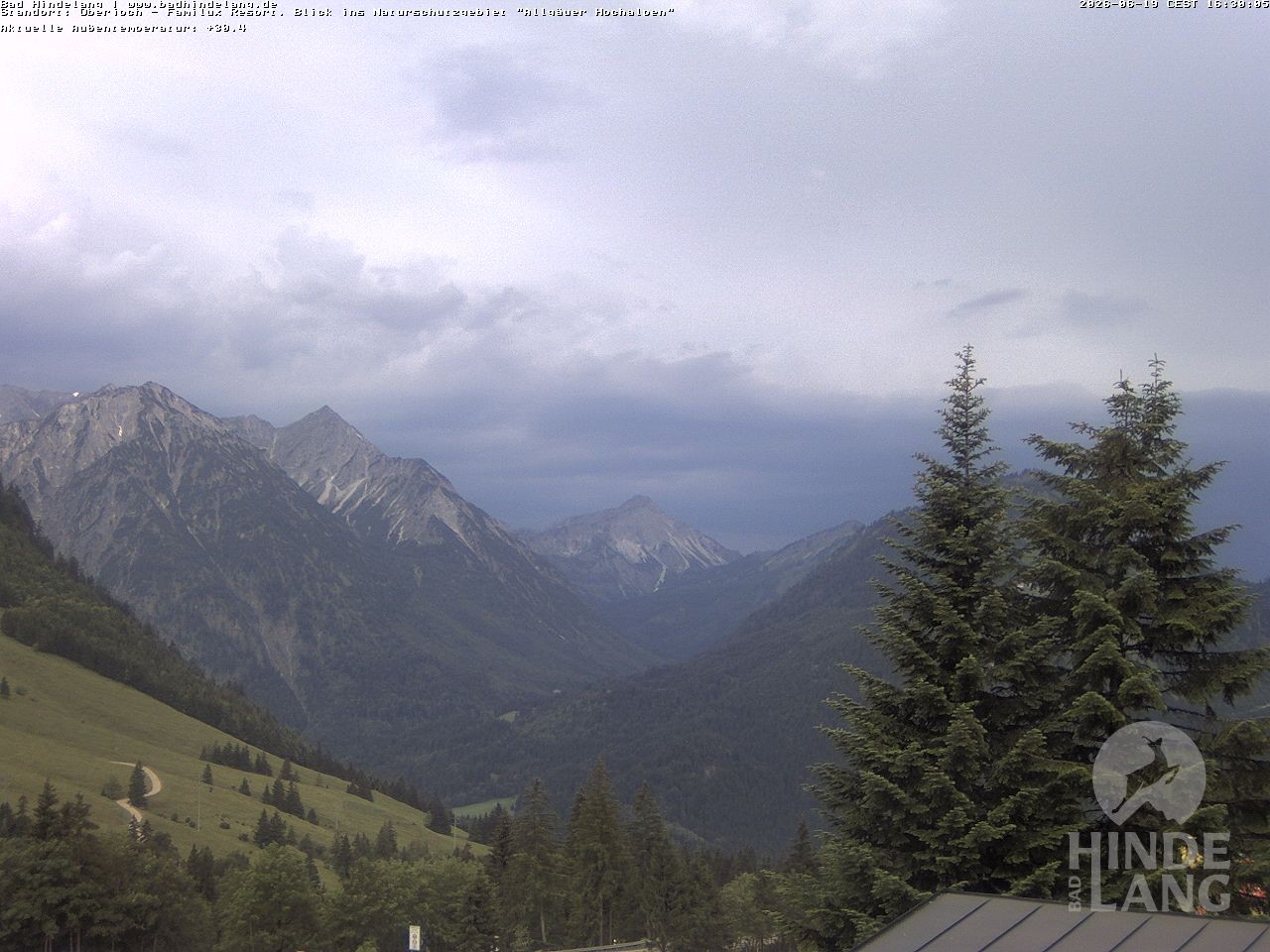 Archiv Foto Webcam Naturschutzgebiet "Allgäuer Hochalpen" vom Kinderhotel Oberjoch aus gesehen