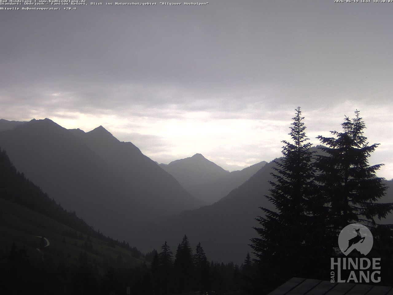 Archiv Foto Webcam Naturschutzgebiet "Allgäuer Hochalpen" vom Kinderhotel Oberjoch aus gesehen
