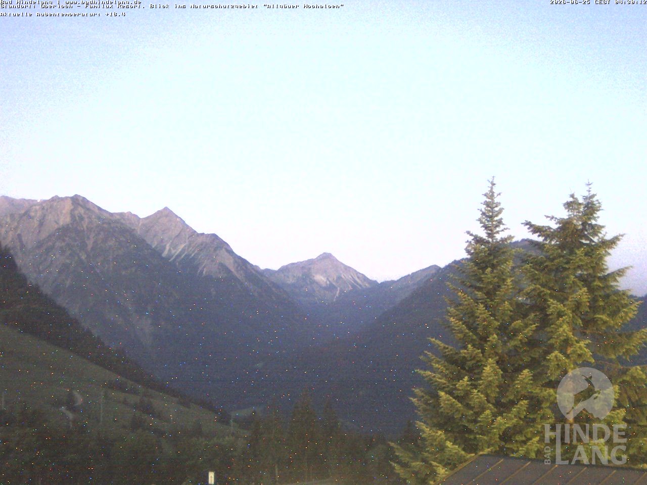 Archiv Foto Webcam Naturschutzgebiet "Allgäuer Hochalpen" vom Kinderhotel Oberjoch aus gesehen