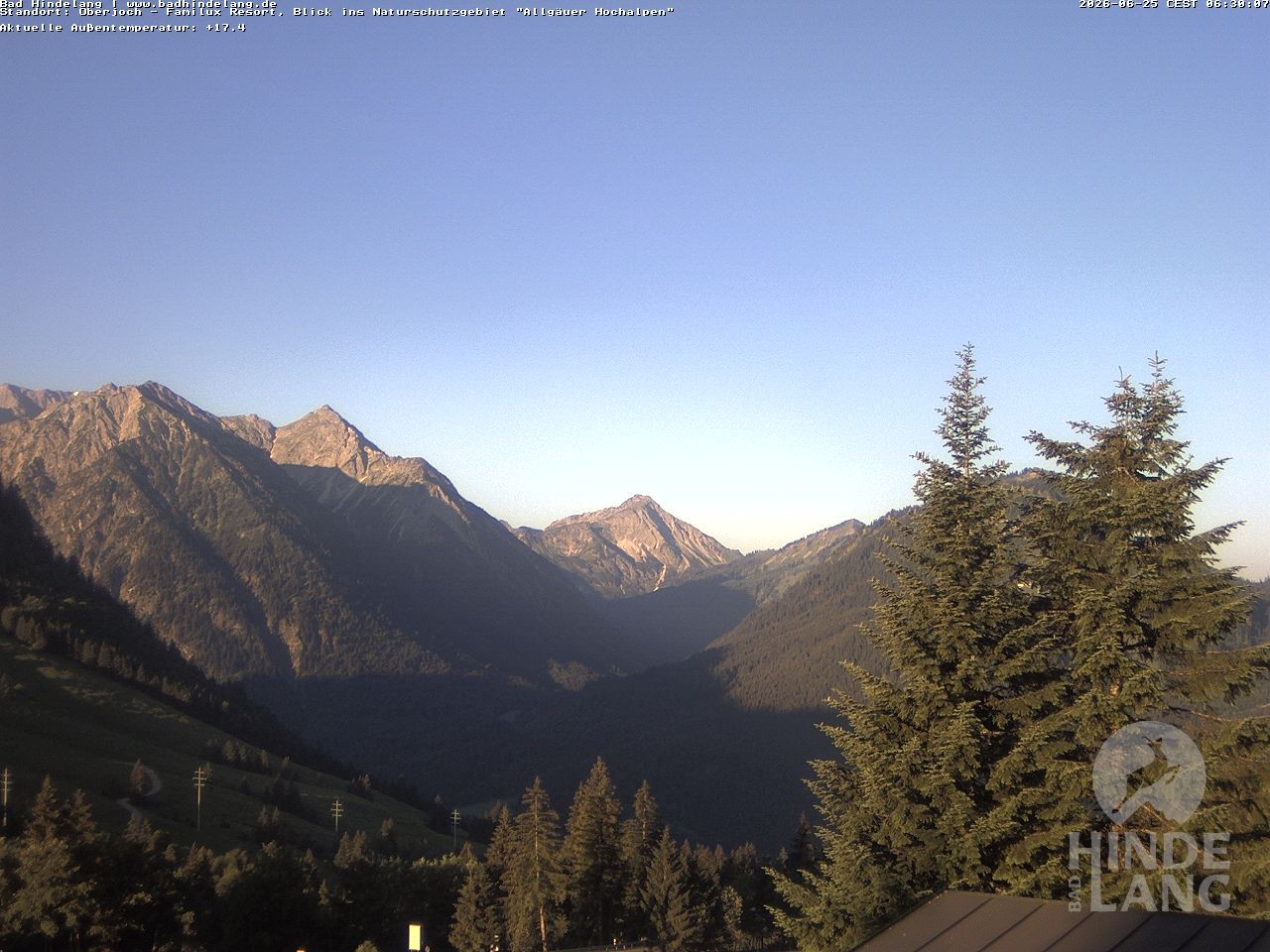 Archiv Foto Webcam Naturschutzgebiet "Allgäuer Hochalpen" vom Kinderhotel Oberjoch aus gesehen