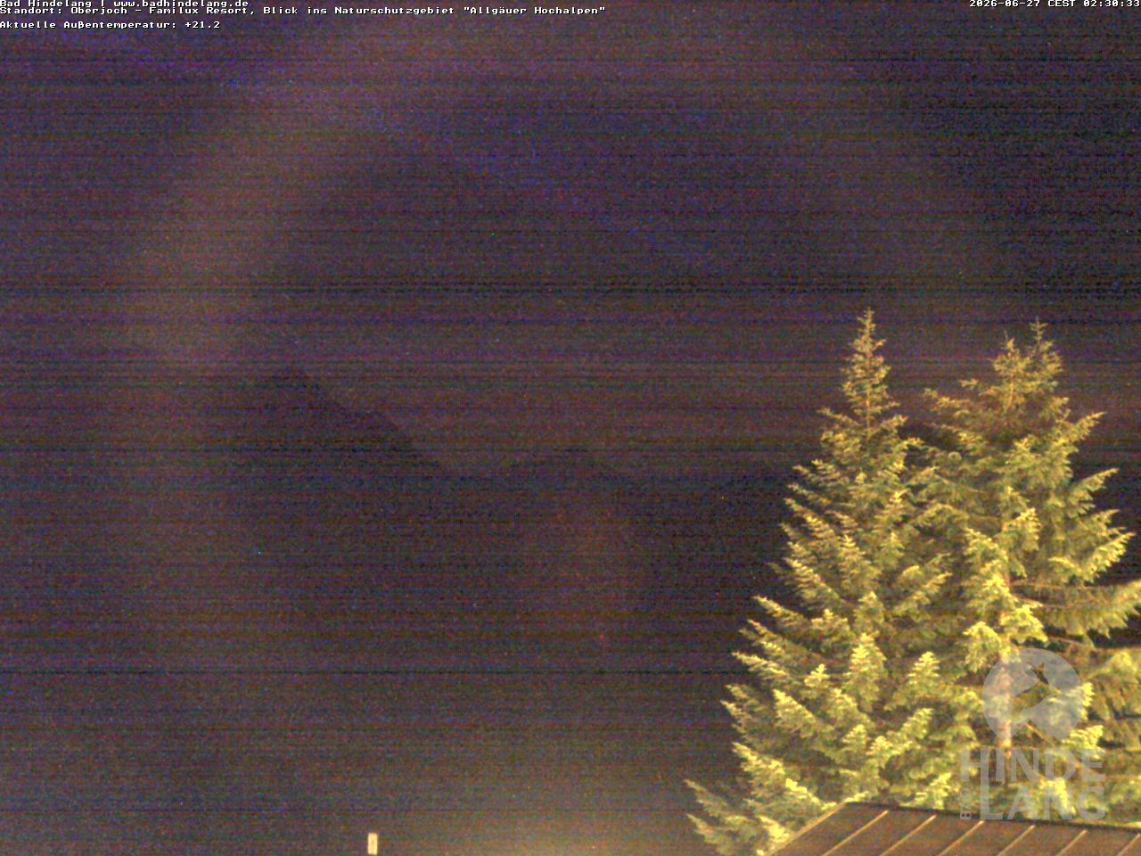 Archived image Webcam Kids hotel Oberjoch: view at the nature reseve "Allgäuer Hochalpen"