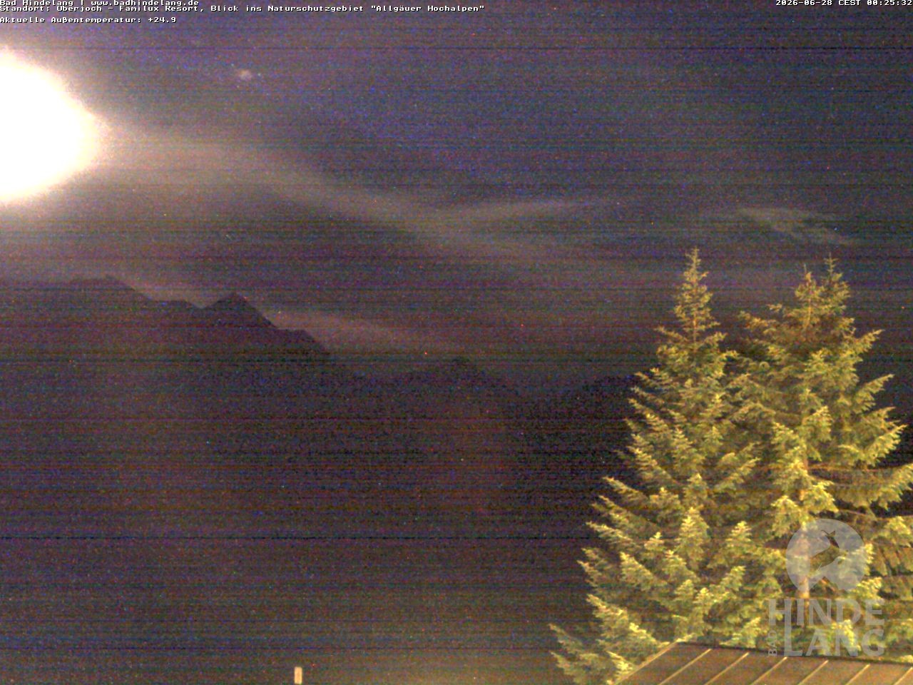 Archived image Webcam Kids hotel Oberjoch: view at the nature reseve "Allgäuer Hochalpen"
