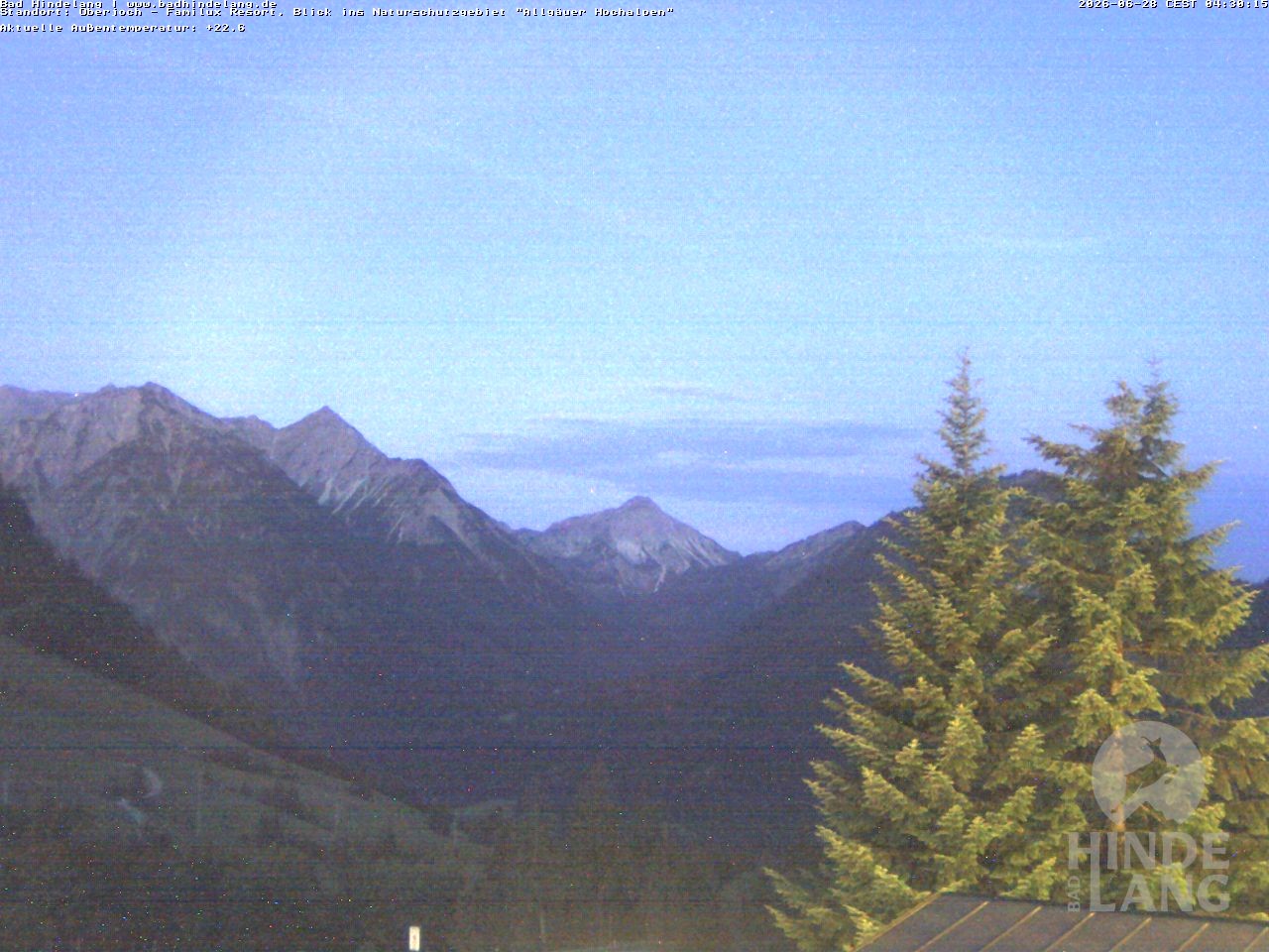 Archiv Foto Webcam Naturschutzgebiet "Allgäuer Hochalpen" vom Kinderhotel Oberjoch aus gesehen