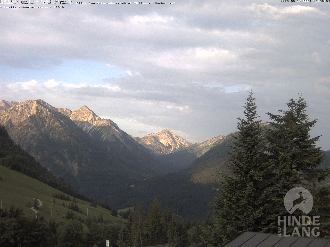 Archiv Foto Webcam Naturschutzgebiet "Allgäuer Hochalpen" vom Kinderhotel Oberjoch aus gesehen