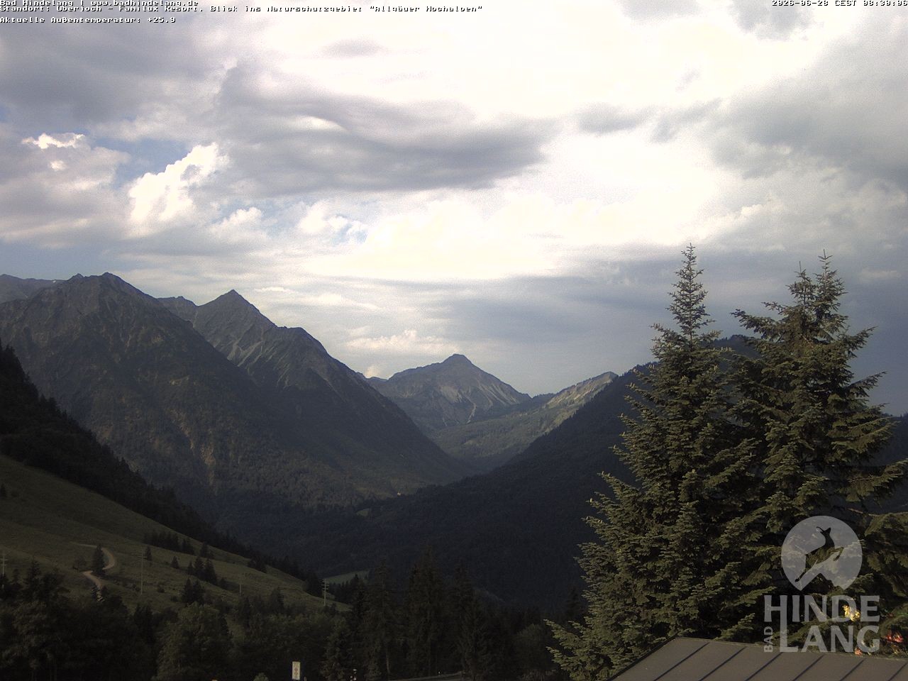 Archiv Foto Webcam Naturschutzgebiet "Allgäuer Hochalpen" vom Kinderhotel Oberjoch aus gesehen