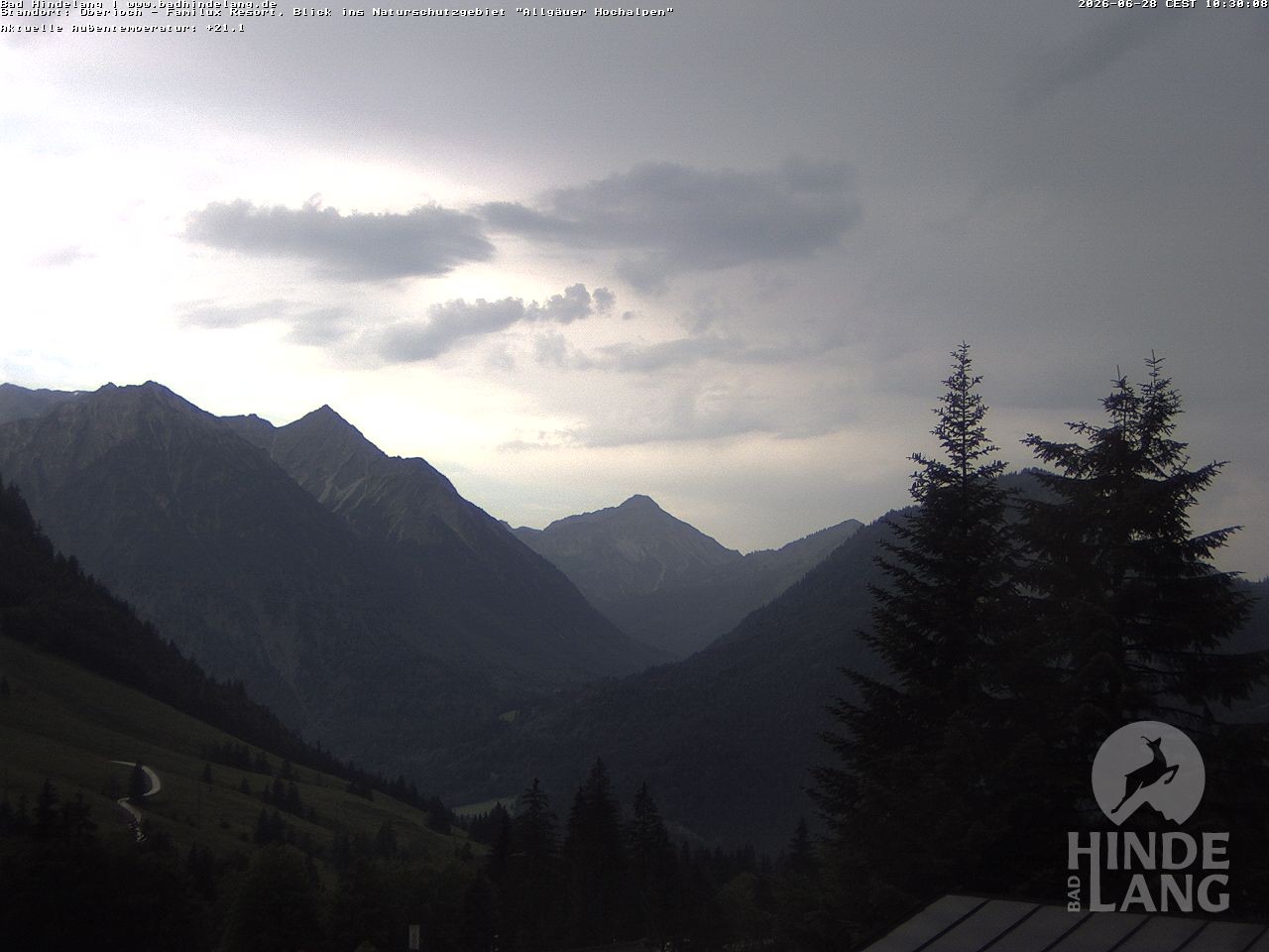 Archiv Foto Webcam Naturschutzgebiet "Allgäuer Hochalpen" vom Kinderhotel Oberjoch aus gesehen