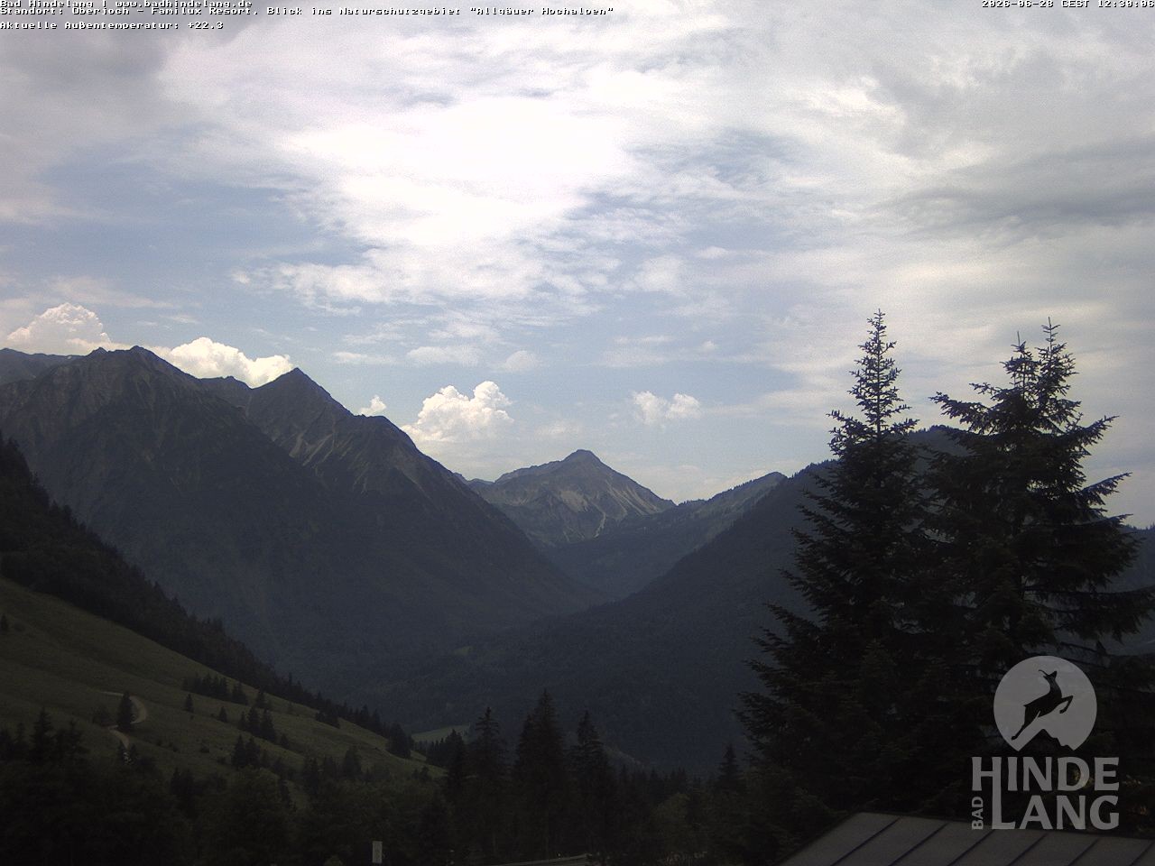 Archiv Foto Webcam Naturschutzgebiet "Allgäuer Hochalpen" vom Kinderhotel Oberjoch aus gesehen