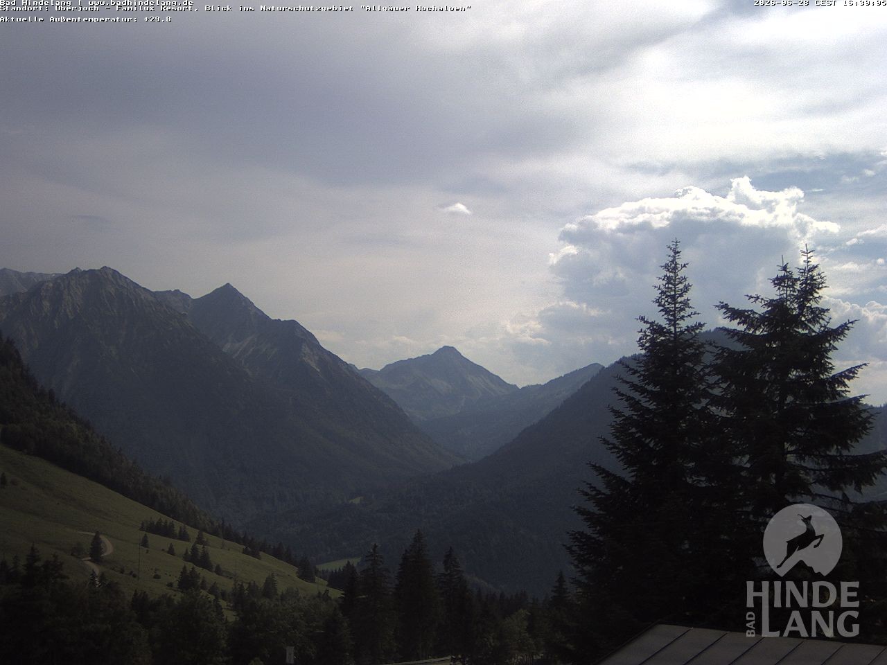 Archiv Foto Webcam Naturschutzgebiet "Allgäuer Hochalpen" vom Kinderhotel Oberjoch aus gesehen