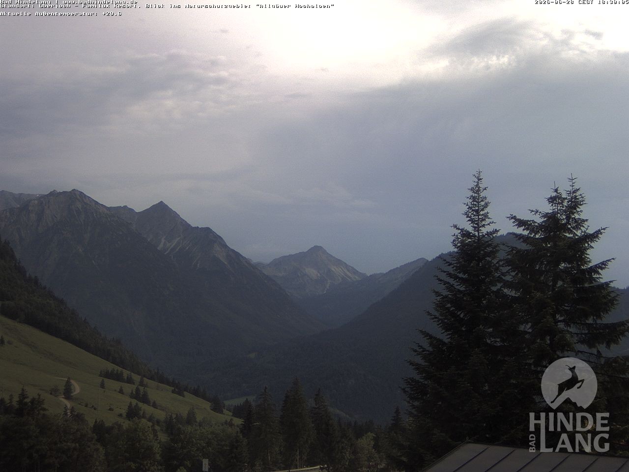 Archiv Foto Webcam Naturschutzgebiet "Allgäuer Hochalpen" vom Kinderhotel Oberjoch aus gesehen