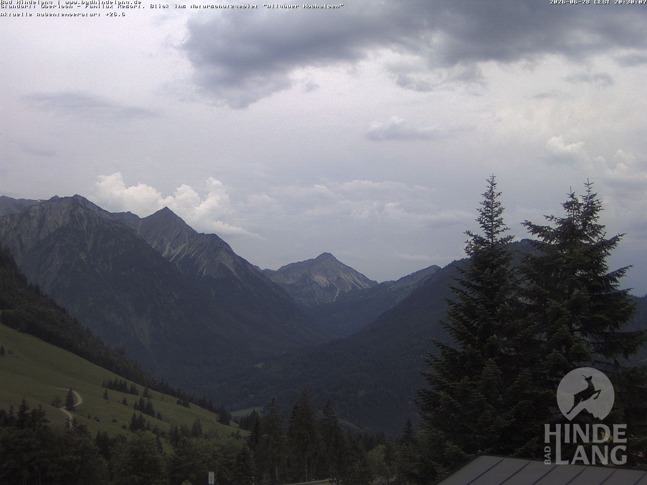 Archiv Foto Webcam Naturschutzgebiet "Allgäuer Hochalpen" vom Kinderhotel Oberjoch aus gesehen