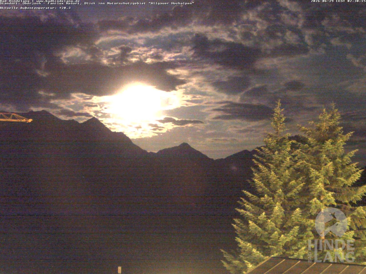 Archiv Foto Webcam Naturschutzgebiet "Allgäuer Hochalpen" vom Kinderhotel Oberjoch aus gesehen