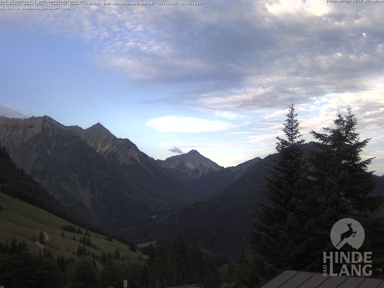 Archiv Foto Webcam Naturschutzgebiet "Allgäuer Hochalpen" vom Kinderhotel Oberjoch aus gesehen