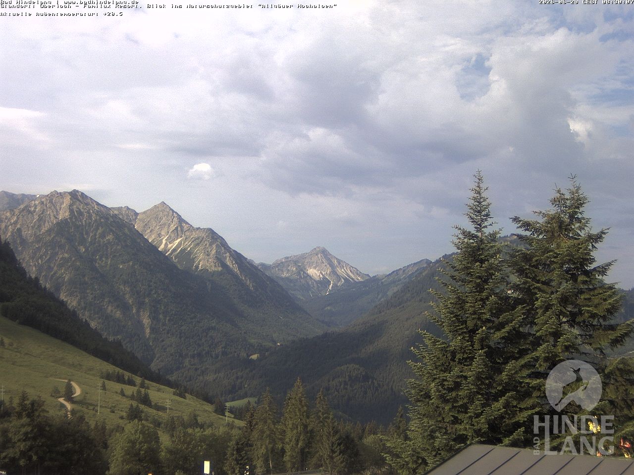 Archiv Foto Webcam Naturschutzgebiet "Allgäuer Hochalpen" vom Kinderhotel Oberjoch aus gesehen