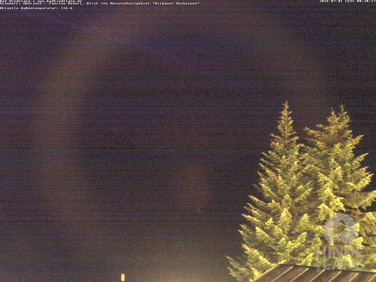 Archived image Webcam Kids hotel Oberjoch: view at the nature reseve "Allgäuer Hochalpen"