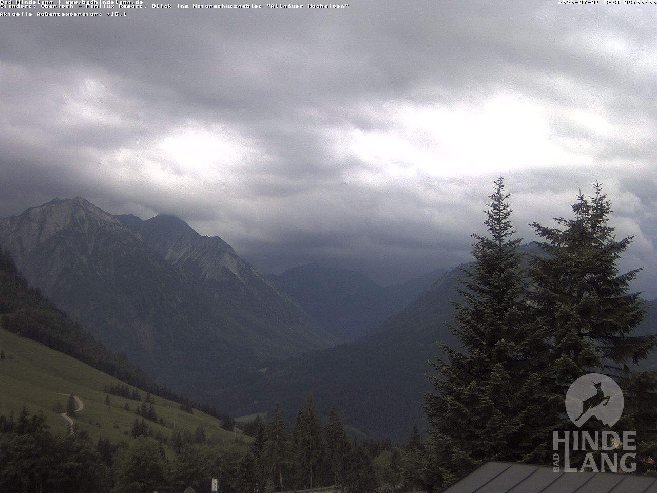 Archiv Foto Webcam Naturschutzgebiet "Allgäuer Hochalpen" vom Kinderhotel Oberjoch aus gesehen