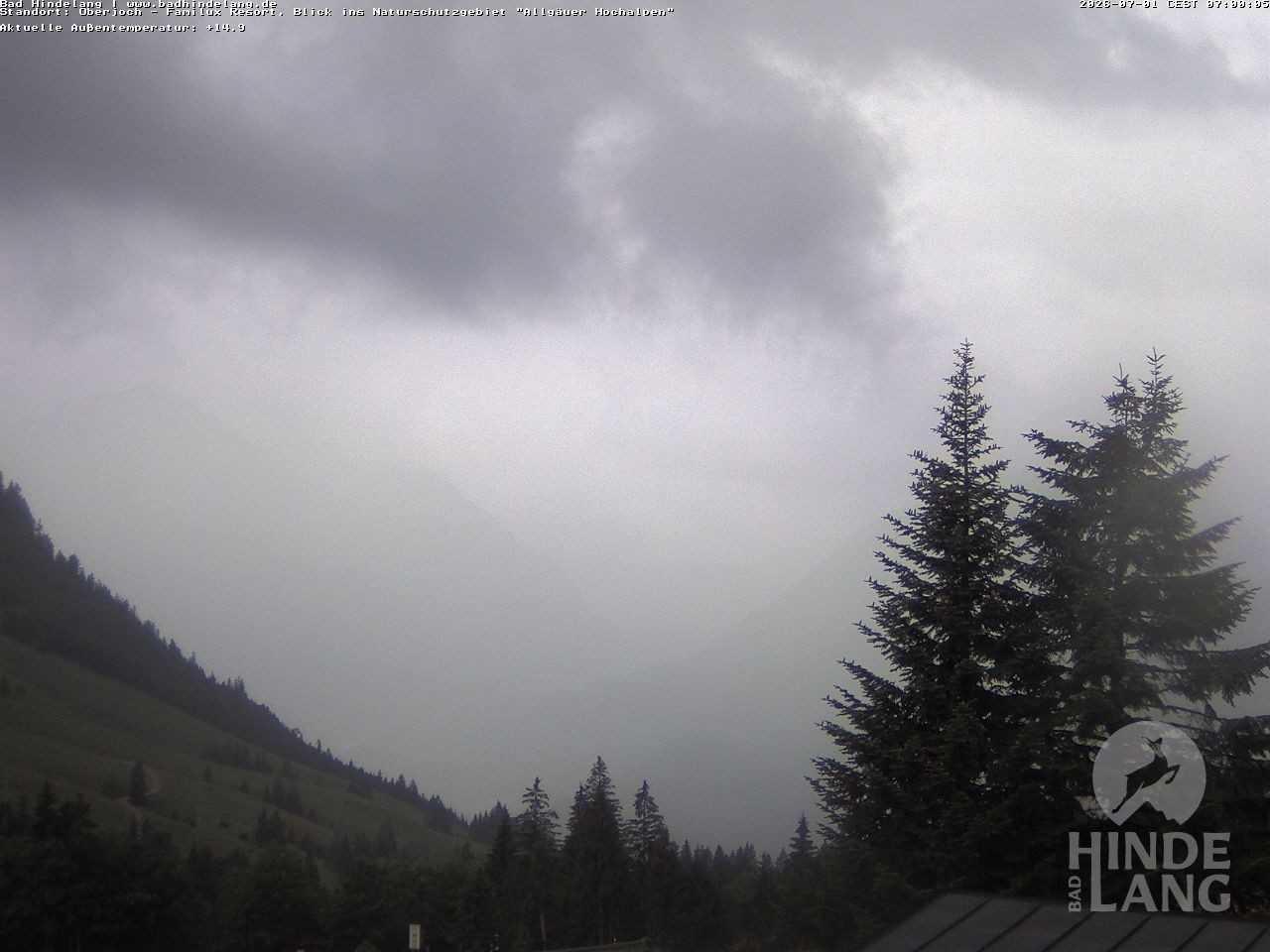 Archiv Foto Webcam Naturschutzgebiet "Allgäuer Hochalpen" vom Kinderhotel Oberjoch aus gesehen