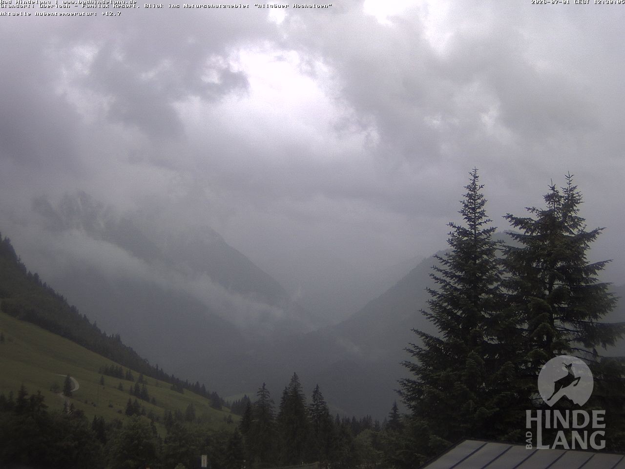 Archiv Foto Webcam Naturschutzgebiet "Allgäuer Hochalpen" vom Kinderhotel Oberjoch aus gesehen