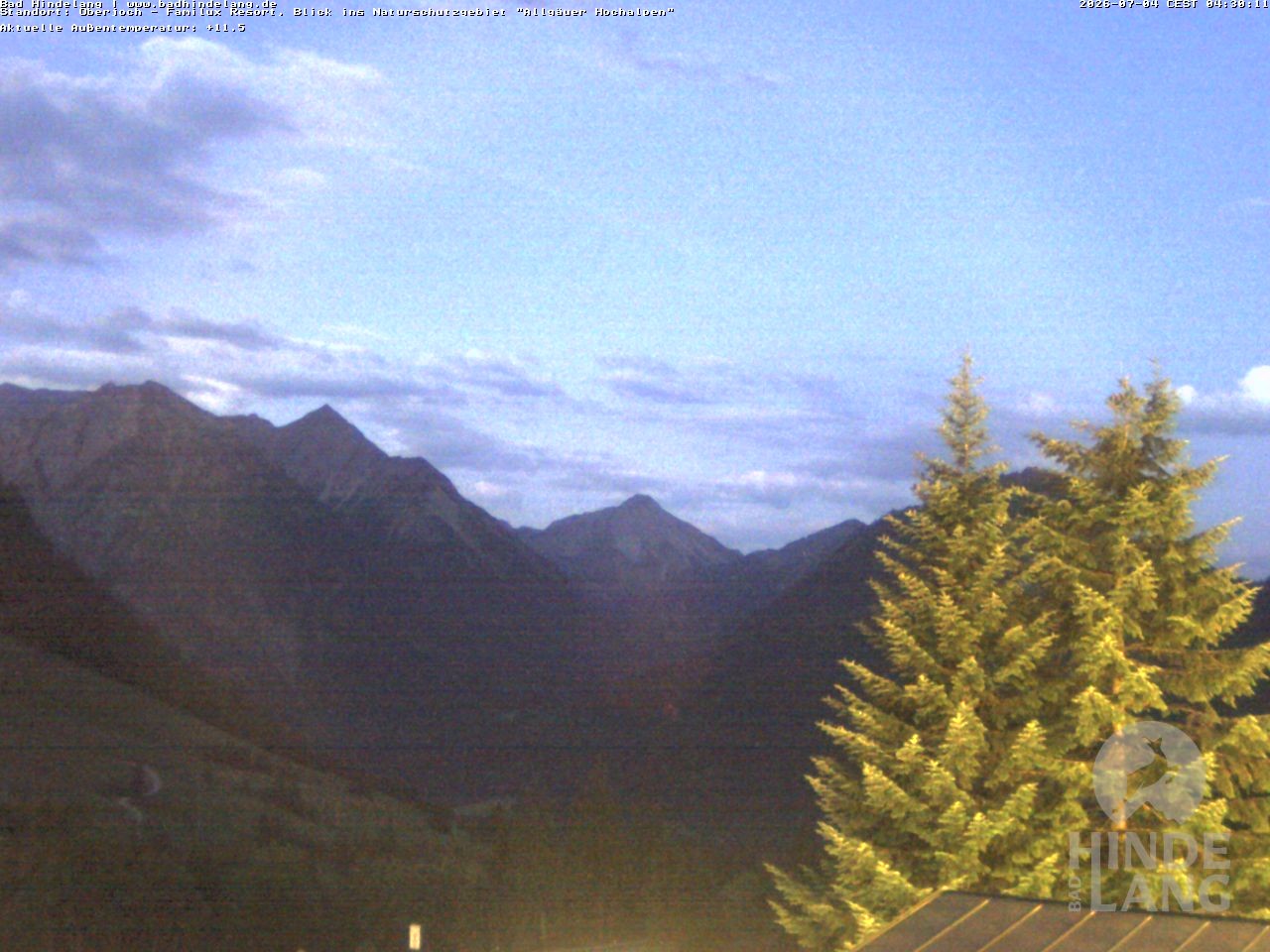 Archiv Foto Webcam Naturschutzgebiet "Allgäuer Hochalpen" vom Kinderhotel Oberjoch aus gesehen