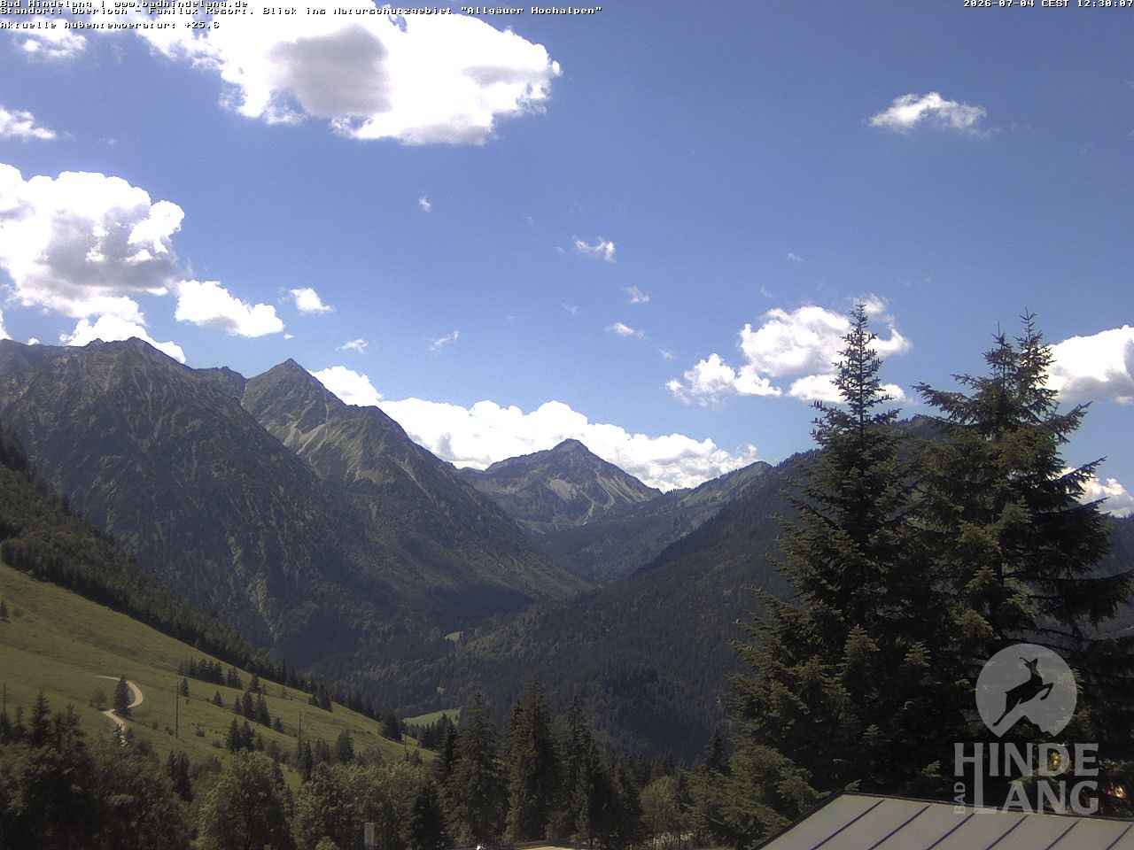Archiv Foto Webcam Naturschutzgebiet "Allgäuer Hochalpen" vom Kinderhotel Oberjoch aus gesehen
