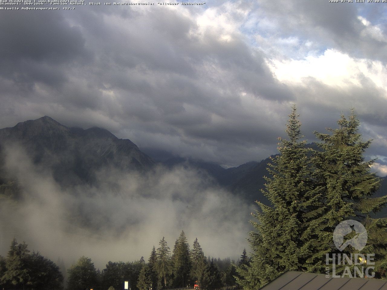 Archiv Foto Webcam Naturschutzgebiet "Allgäuer Hochalpen" vom Kinderhotel Oberjoch aus gesehen