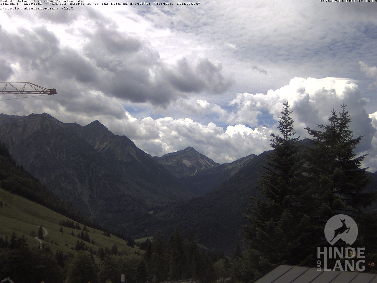 Archiv Foto Webcam Naturschutzgebiet "Allgäuer Hochalpen" vom Kinderhotel Oberjoch aus gesehen