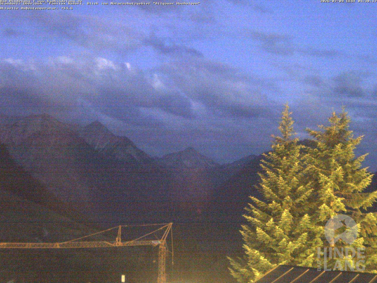 Archiv Foto Webcam Naturschutzgebiet "Allgäuer Hochalpen" vom Kinderhotel Oberjoch aus gesehen