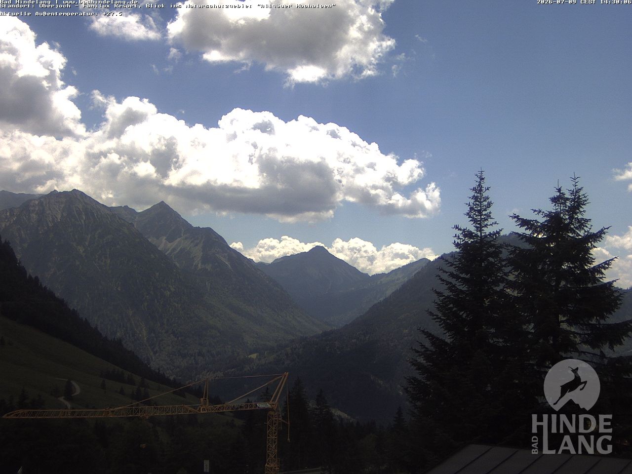 Archiv Foto Webcam Naturschutzgebiet "Allgäuer Hochalpen" vom Kinderhotel Oberjoch aus gesehen