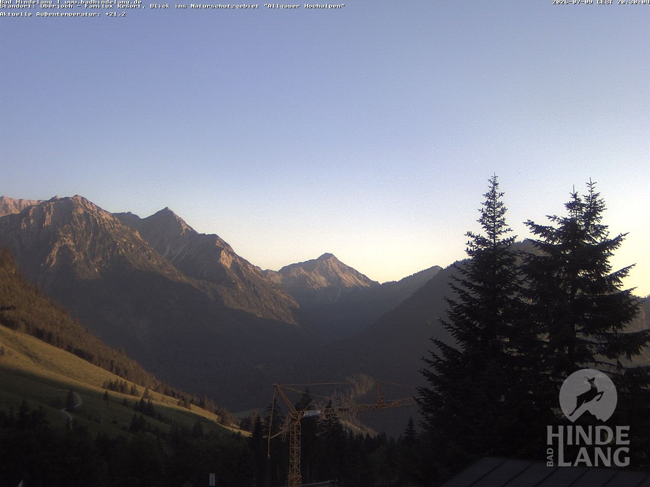 Archiv Foto Webcam Naturschutzgebiet "Allgäuer Hochalpen" vom Kinderhotel Oberjoch aus gesehen