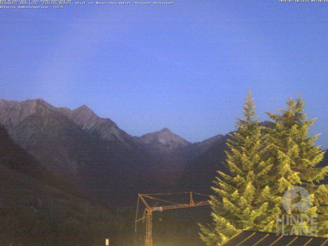 Archiv Foto Webcam Naturschutzgebiet "Allgäuer Hochalpen" vom Kinderhotel Oberjoch aus gesehen