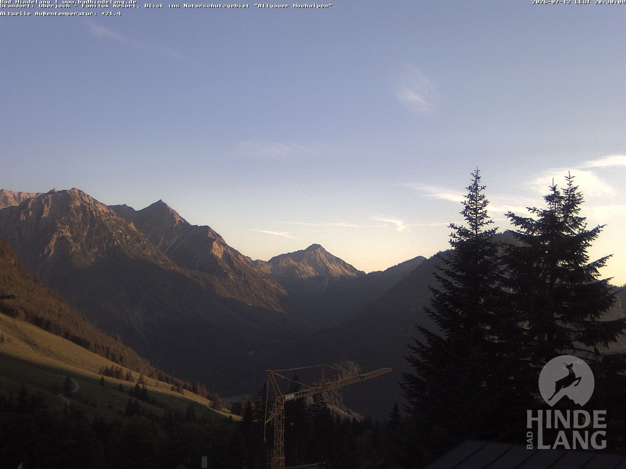 Archiv Foto Webcam Naturschutzgebiet "Allgäuer Hochalpen" vom Kinderhotel Oberjoch aus gesehen