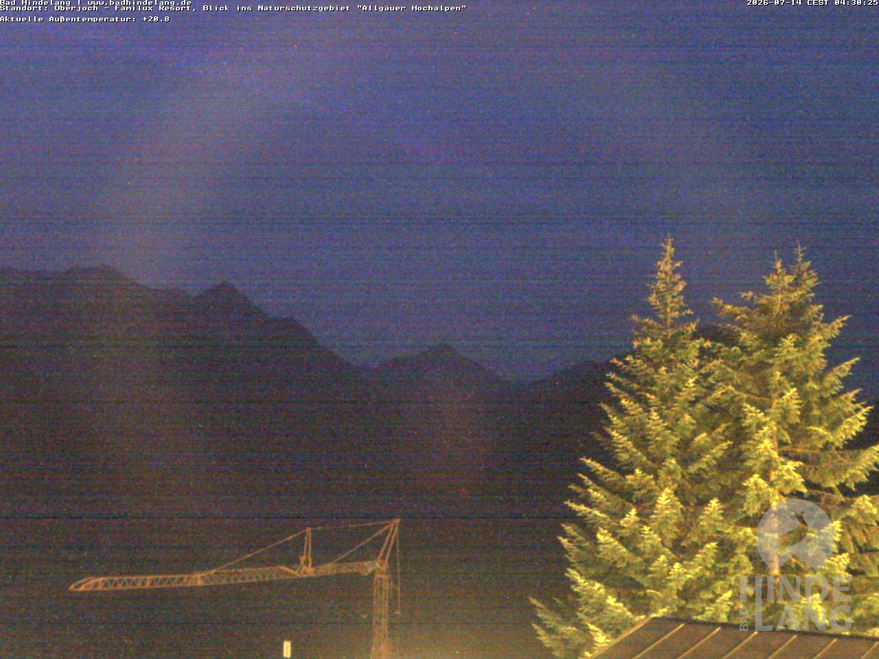 Archiv Foto Webcam Naturschutzgebiet "Allgäuer Hochalpen" vom Kinderhotel Oberjoch aus gesehen