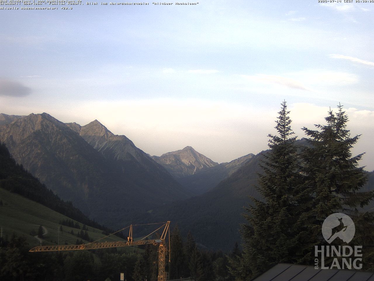 Archiv Foto Webcam Naturschutzgebiet "Allgäuer Hochalpen" vom Kinderhotel Oberjoch aus gesehen