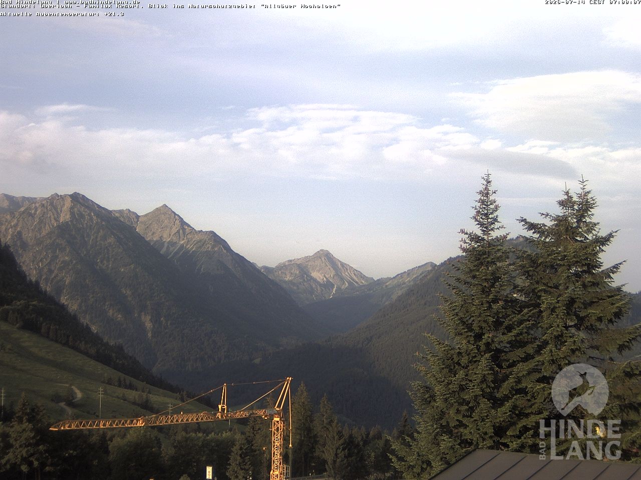 Archiv Foto Webcam Naturschutzgebiet "Allgäuer Hochalpen" vom Kinderhotel Oberjoch aus gesehen
