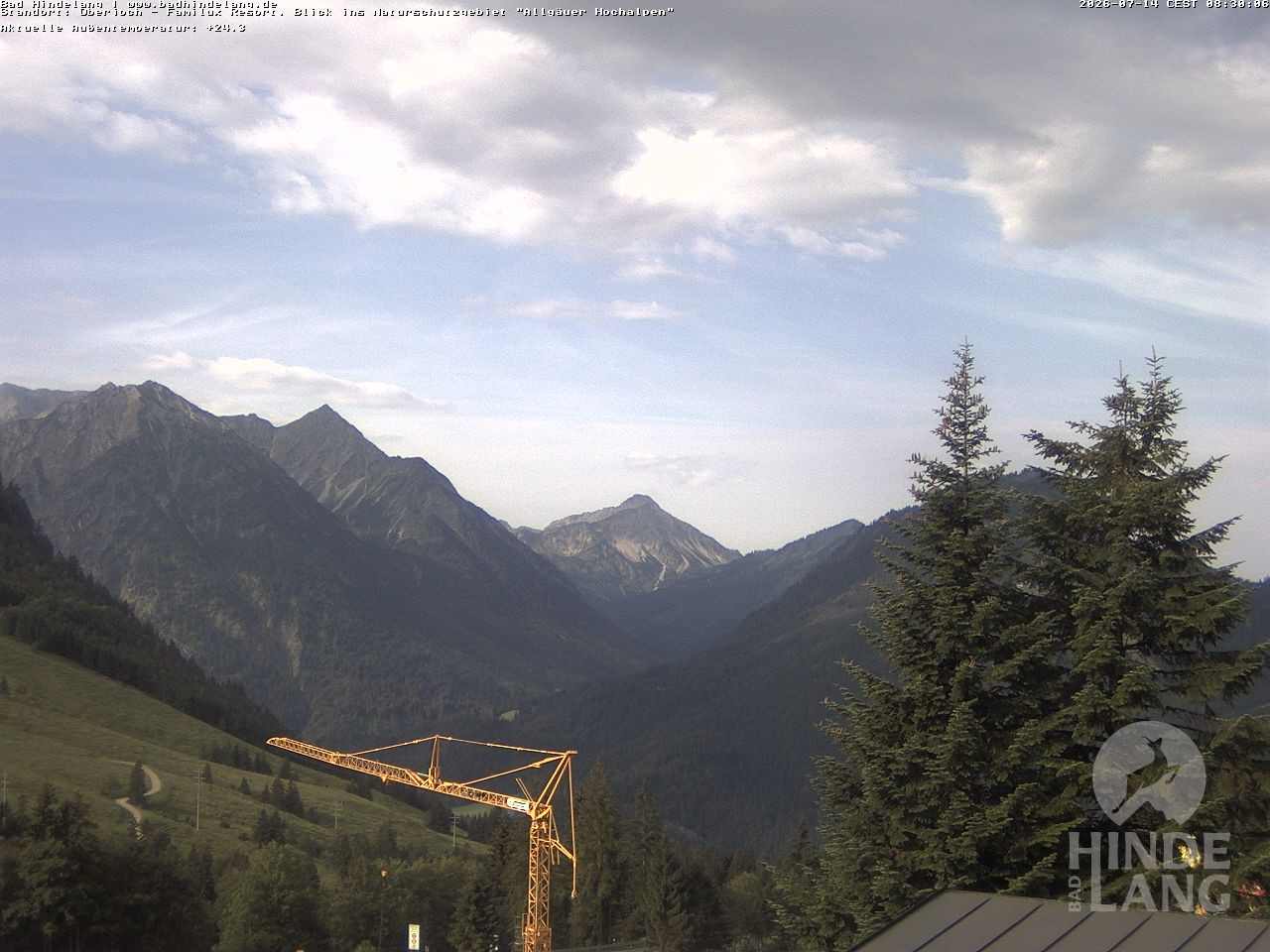 Archiv Foto Webcam Naturschutzgebiet "Allgäuer Hochalpen" vom Kinderhotel Oberjoch aus gesehen