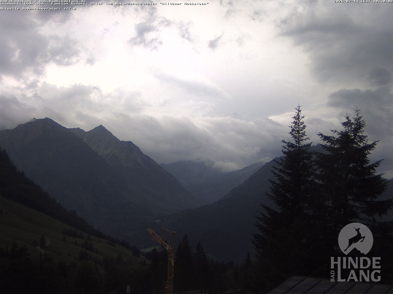 Archiv Foto Webcam Naturschutzgebiet "Allgäuer Hochalpen" vom Kinderhotel Oberjoch aus gesehen