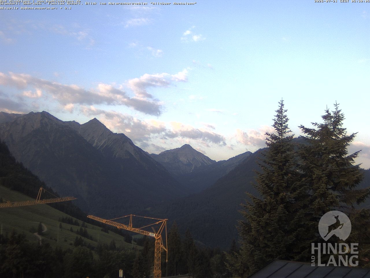 Archiv Foto Webcam Naturschutzgebiet "Allgäuer Hochalpen" vom Kinderhotel Oberjoch aus gesehen