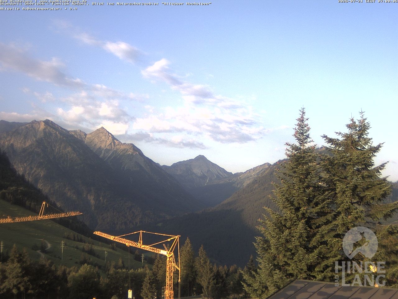 Archiv Foto Webcam Naturschutzgebiet "Allgäuer Hochalpen" vom Kinderhotel Oberjoch aus gesehen