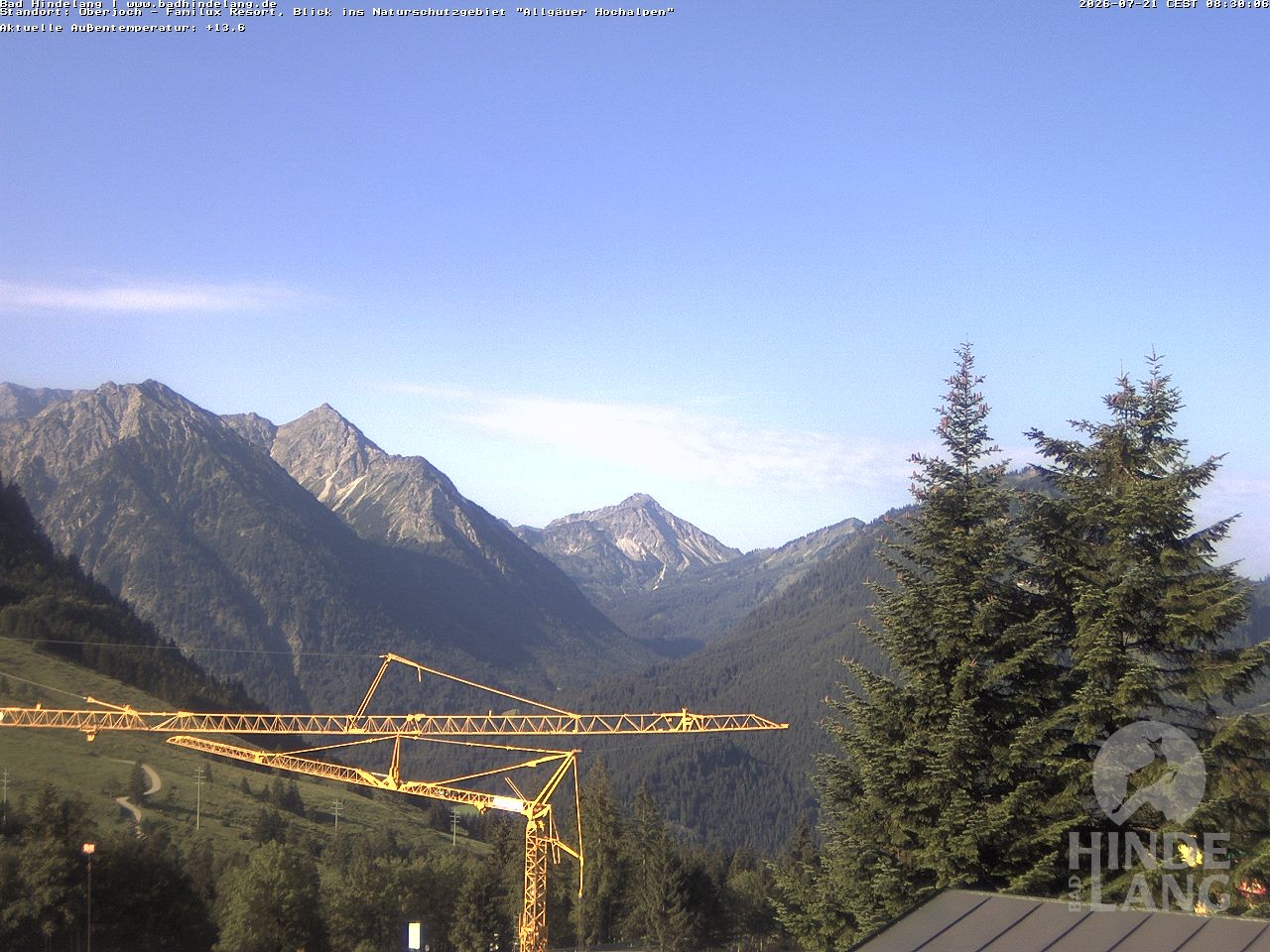 Archiv Foto Webcam Naturschutzgebiet "Allgäuer Hochalpen" vom Kinderhotel Oberjoch aus gesehen