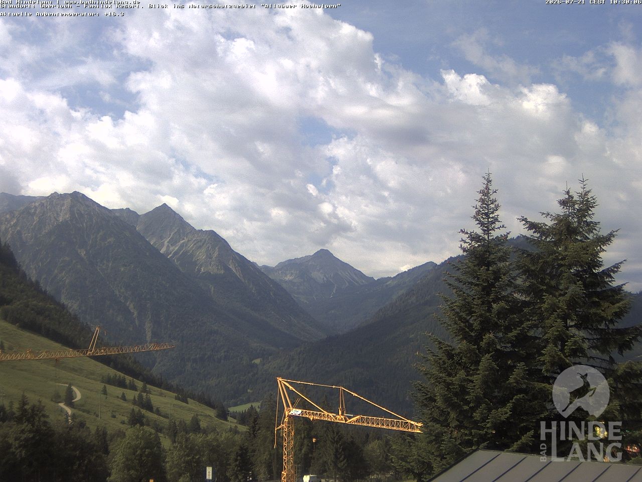 Archiv Foto Webcam Naturschutzgebiet "Allgäuer Hochalpen" vom Kinderhotel Oberjoch aus gesehen