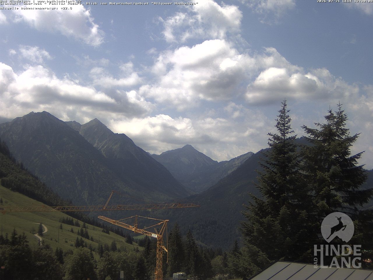 Archiv Foto Webcam Naturschutzgebiet "Allgäuer Hochalpen" vom Kinderhotel Oberjoch aus gesehen