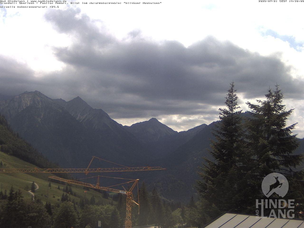 Archiv Foto Webcam Naturschutzgebiet "Allgäuer Hochalpen" vom Kinderhotel Oberjoch aus gesehen