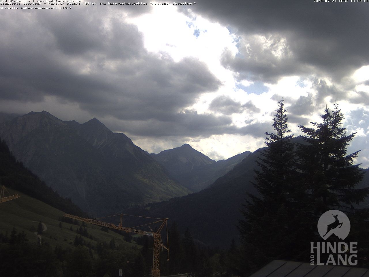 Archiv Foto Webcam Naturschutzgebiet "Allgäuer Hochalpen" vom Kinderhotel Oberjoch aus gesehen