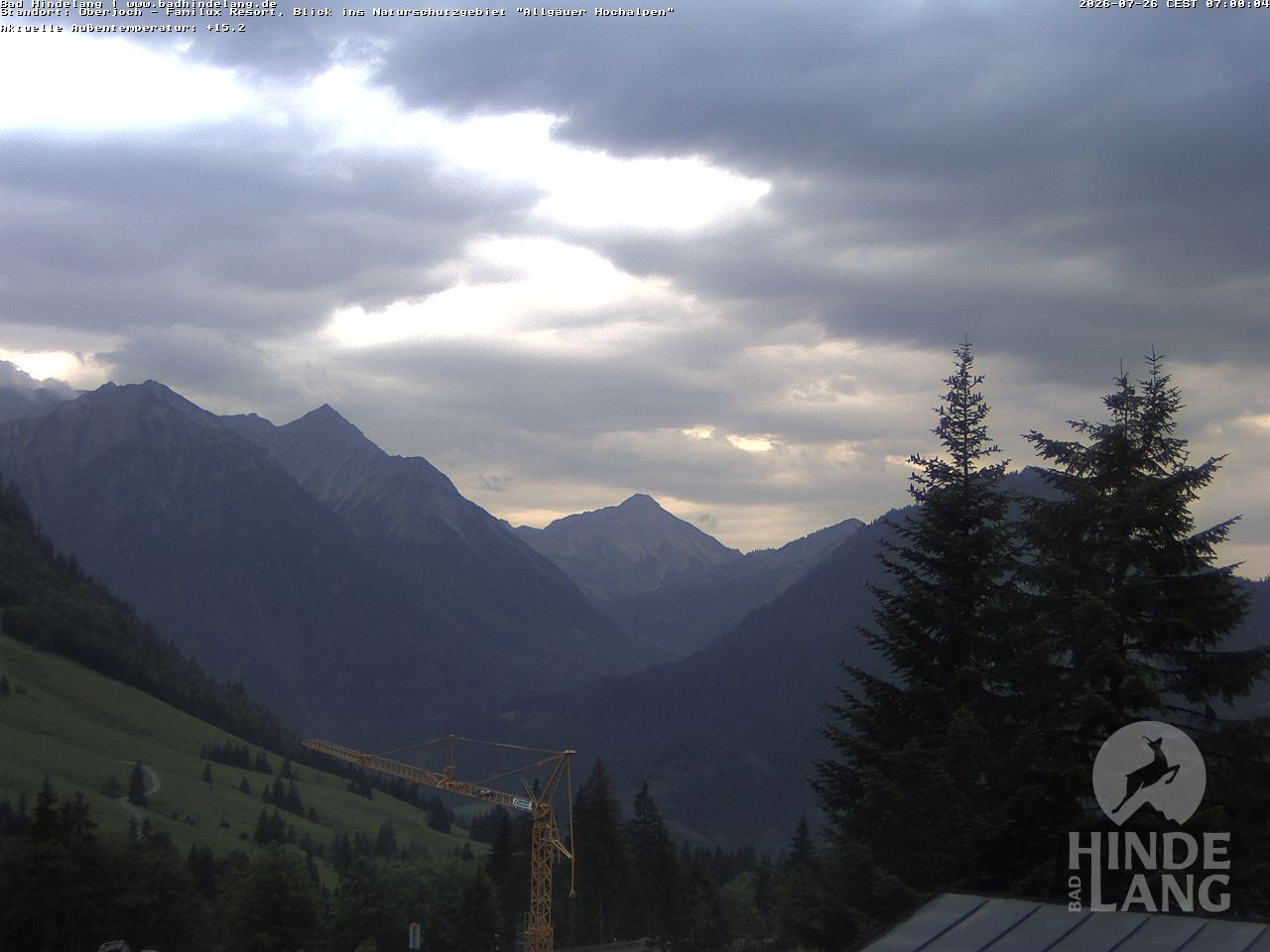 Archiv Foto Webcam Naturschutzgebiet "Allgäuer Hochalpen" vom Kinderhotel Oberjoch aus gesehen
