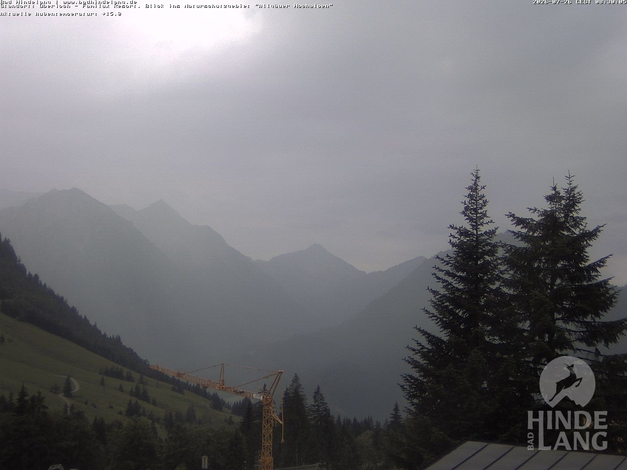 Archiv Foto Webcam Naturschutzgebiet "Allgäuer Hochalpen" vom Kinderhotel Oberjoch aus gesehen